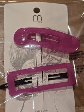 Melody 2-Piece Pink Geometric Hair Clip Set